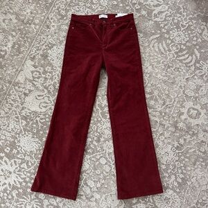 Maroon corduroy bootcut jeans new with tags